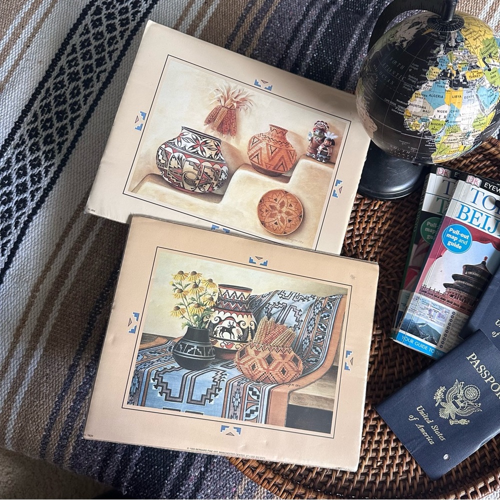Bernard Vintage Fine Art Boho Tribal Southwestern Prints Sealed in Package
